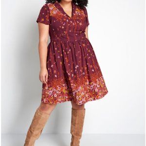 Modcloth Floral Vintage Inspired Dress